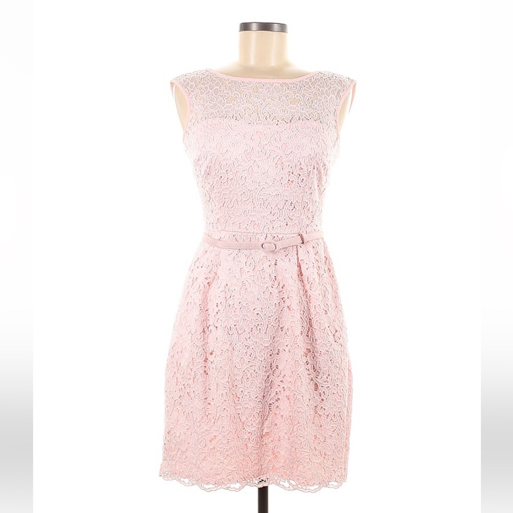 WHBM | Light Pink Tulip Lace Midi Dress